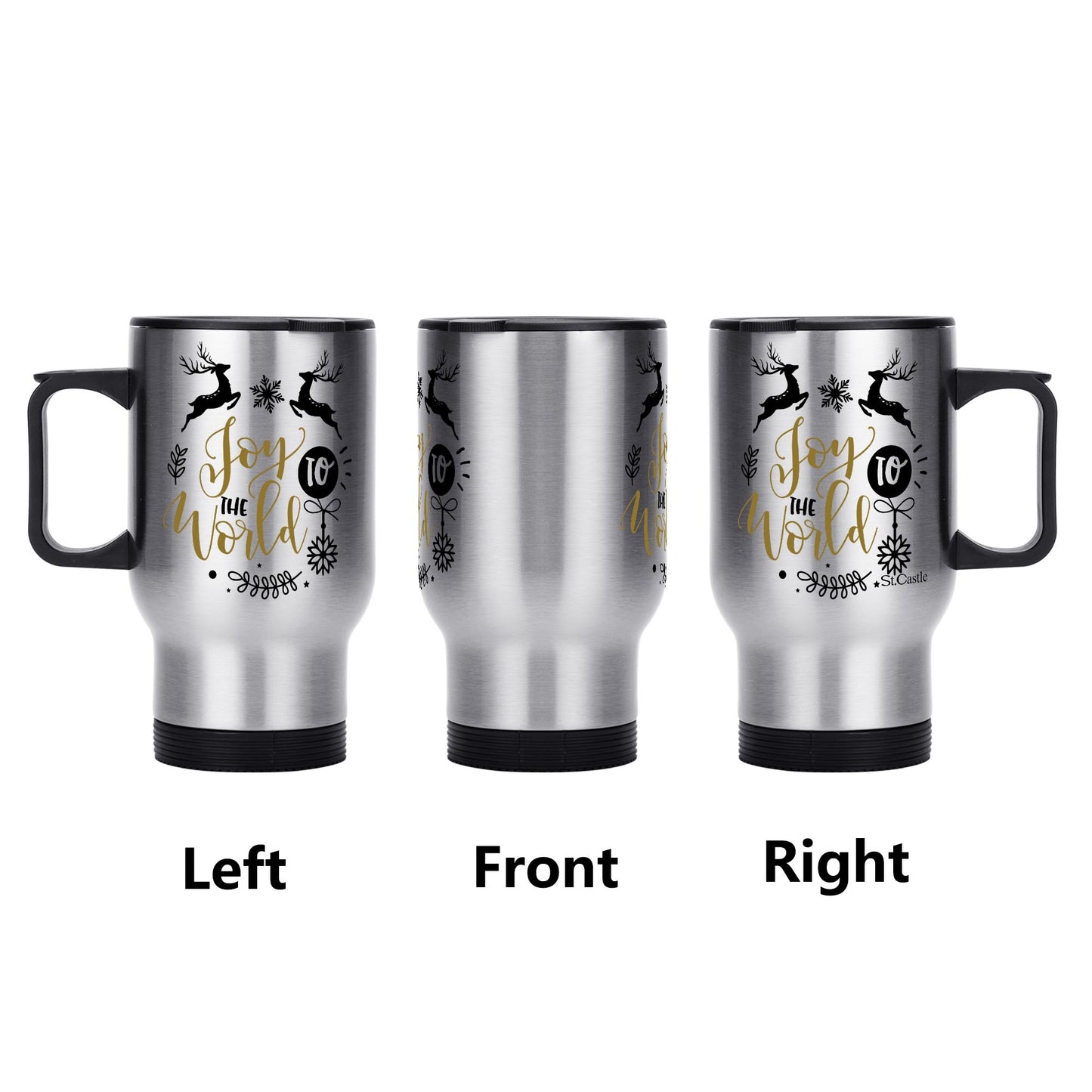 Stainless Steel Travel Coffee Mug (14 oz)
