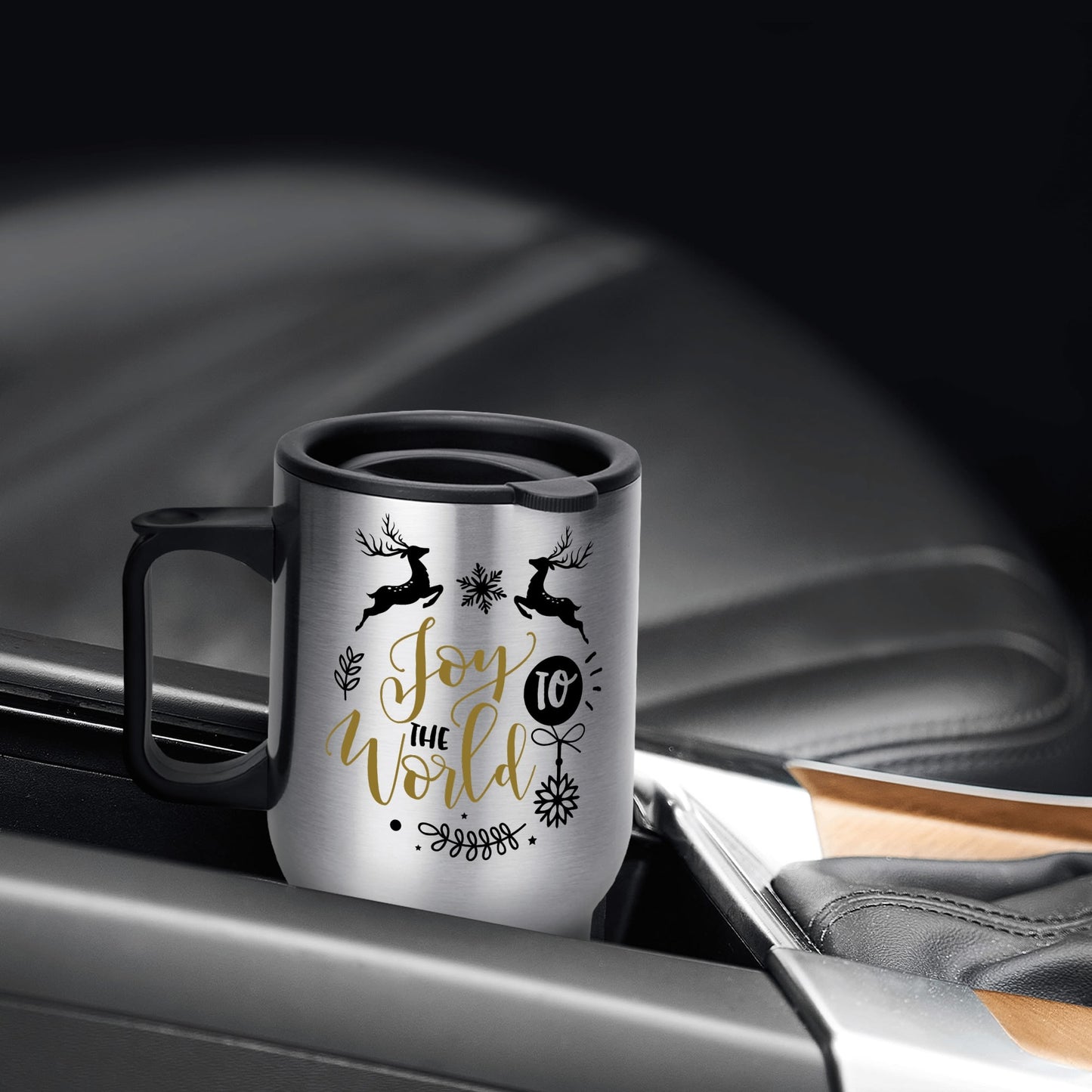 Stainless Steel Travel Coffee Mug (14 oz)