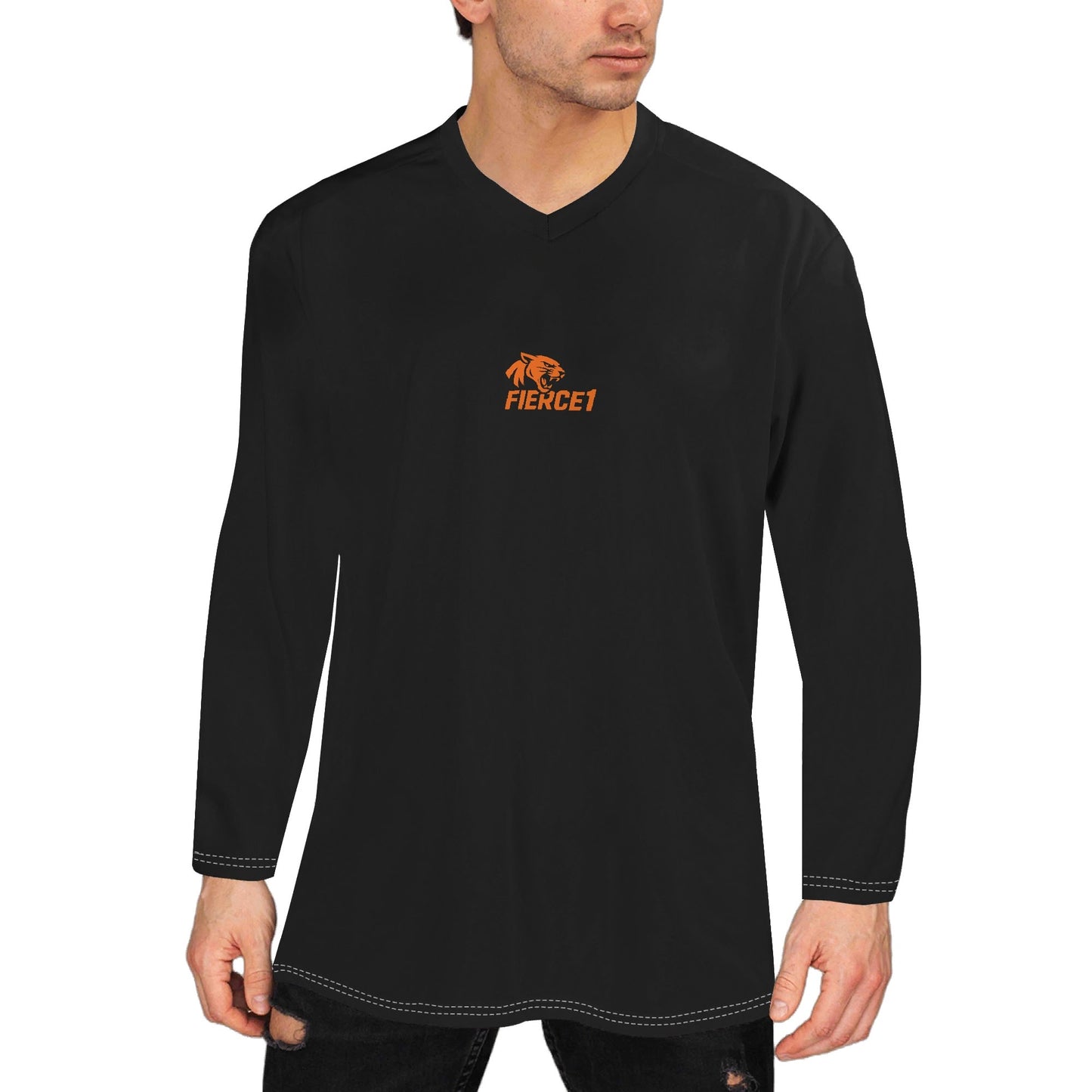 Mens All Over Print Hockey Jersey Long Sleeve Shirt