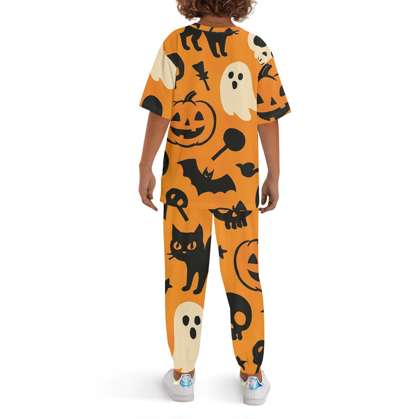 Childrens Sleepwear Short Sleeve Shirt and Long Pants Set Halloween
