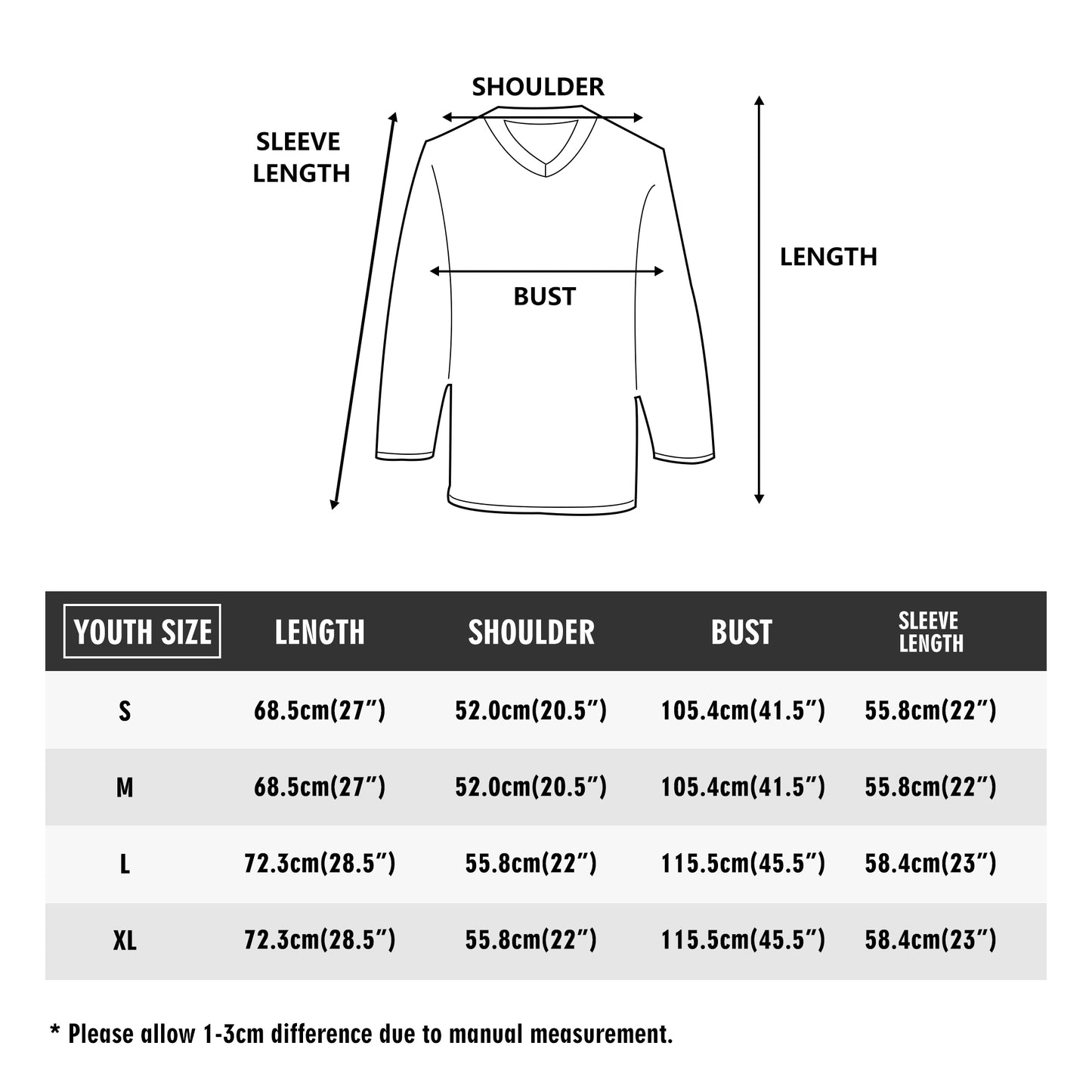 Mens All Over Print Hockey Jersey Long Sleeve Shirt
