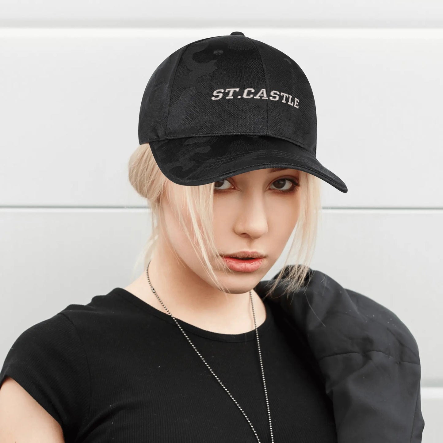 Embroidered Name/Texts Sports Camo Peaked Caps