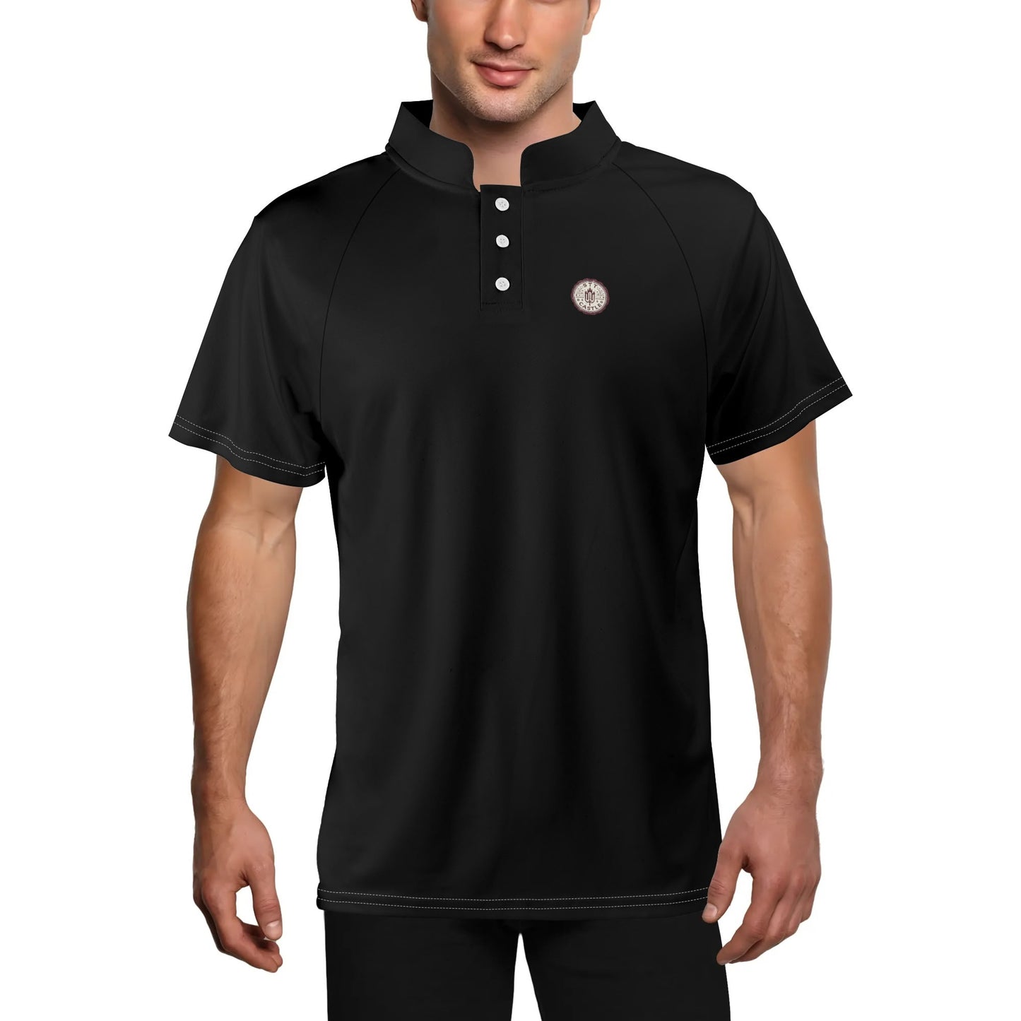 Mens Button Up Short Sleeve Golf Tennis T-Shirts Casual Business Polo Shirts
