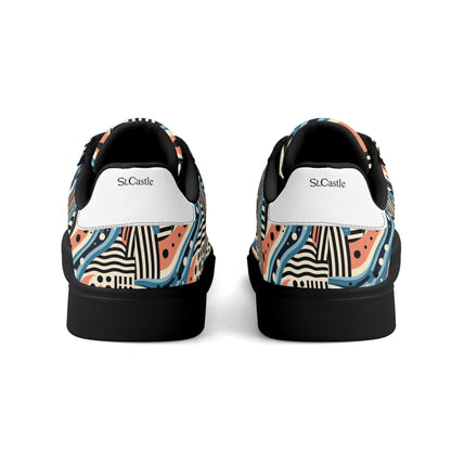 Adult Lightweight Brand Low Top Leather Skateboard Shoes WIth Personalized Logo /Name