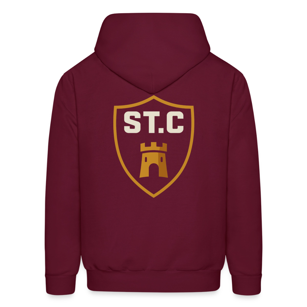 Men's Hoodie Saint Castle - burgundy
