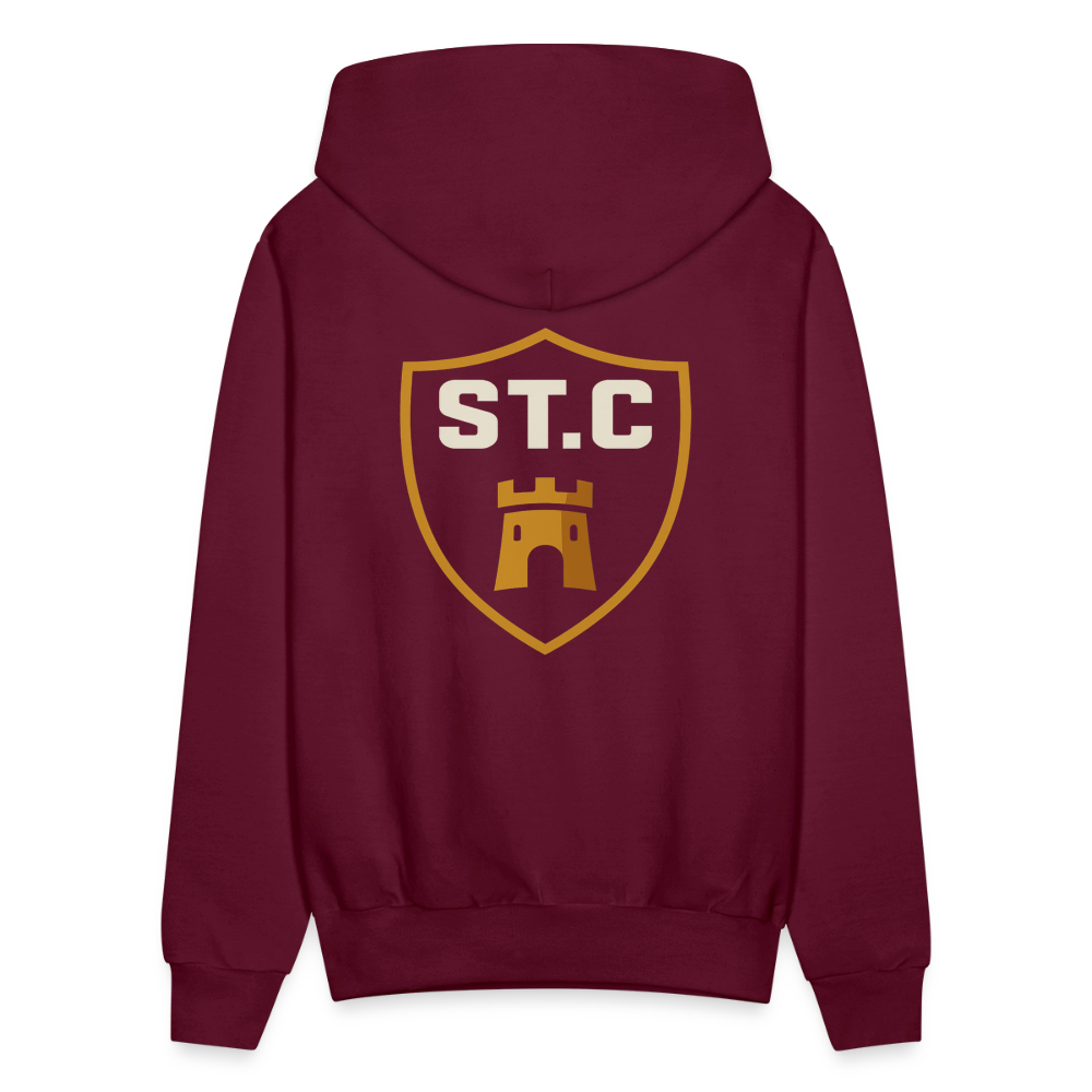 Men's Hoodie Saint Castle - burgundy