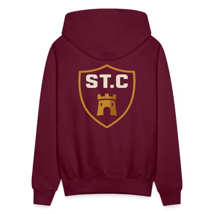 Men's Hoodie Saint Castle - burgundy