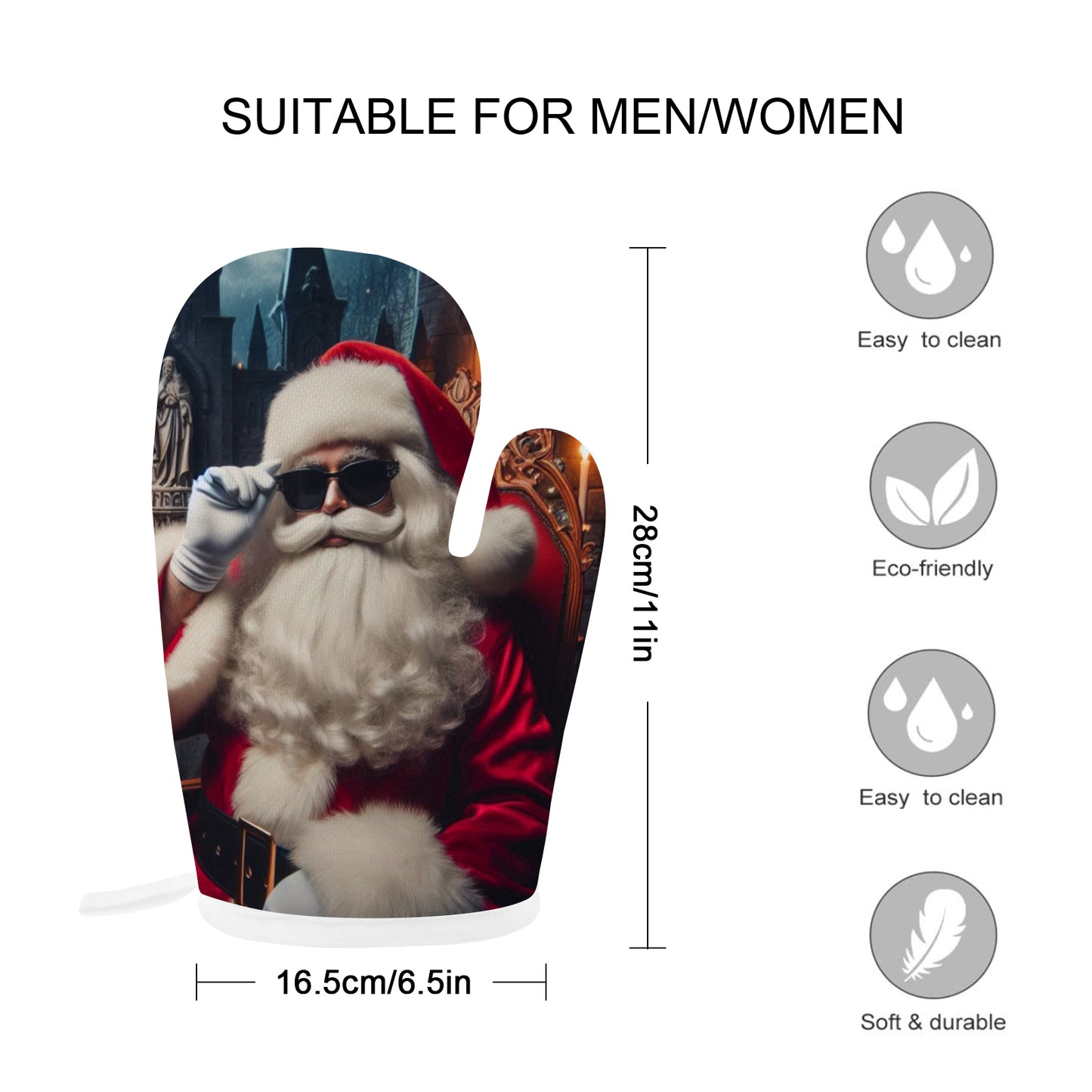 Heat Resistant Oven Mitt(Two Pieces)(Two sides)