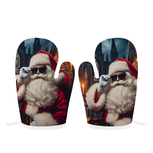 Heat Resistant Oven Mitt(Two Pieces)(Two sides)