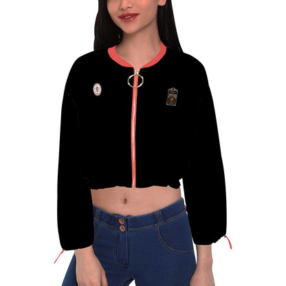 Women's Chiffon Cropped Jacket (Model H30)