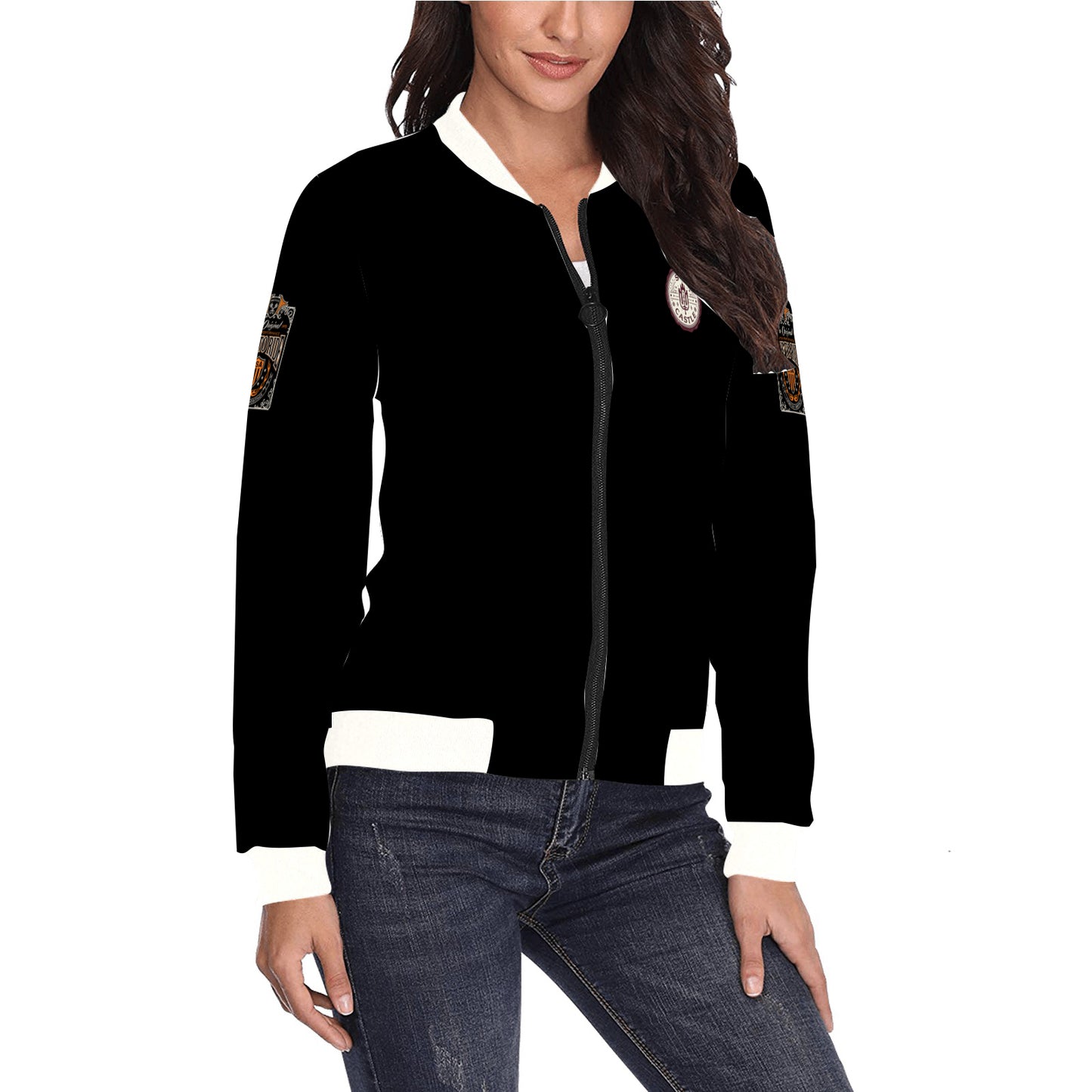 Women's All Over Print Bomber Jacket(Model H36)
